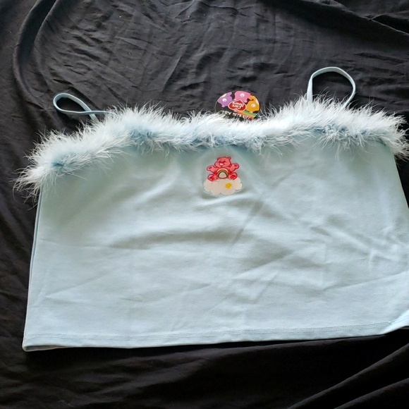Dolls Kill 3x Care Bears baby blue tank top - Picture 1 of 4